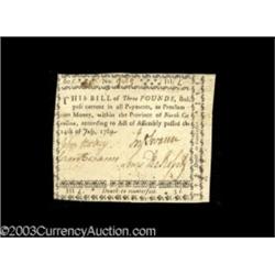 North Carolina July 14, 1760 L3 Extremely Fine.