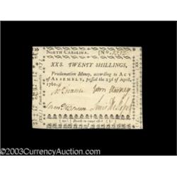 North Carolina April 23, 1761 20s Choice New.