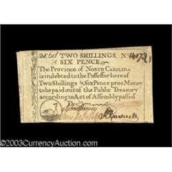 North Carolina December 1771 2s6d About New.