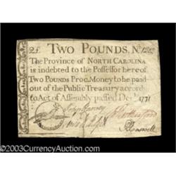 North Carolina December 1771 L2 Extremely Fine.