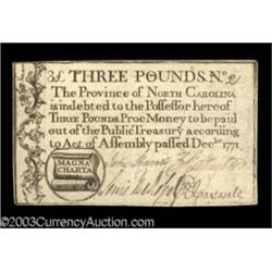 North Carolina December 1771 L3 Extremely Fine.