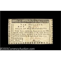 North Carolina May 15, 1779 $10 Extremely Fine.