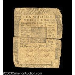 Pennsylvania May 20, 1758 10s Fine.