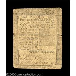 Pennsylvania April 25, 1759 15s Fine.