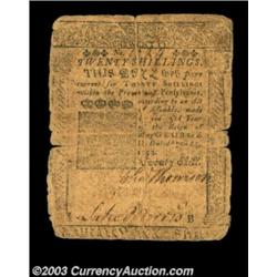 Pennsylvania April 25, 1759 20s Very Good.