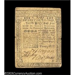 Pennsylvania May 1, 1760 20s.