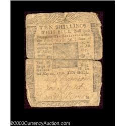 Pennsylvania June 18, 1764 5s Fine.