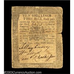 Pennsylvania June 18, 1764 10s About Very Fine.