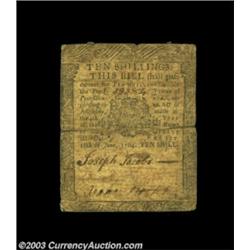 Pennsylvania June 18, 1764 10s Fine.