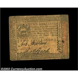 Pennsylvania October 1, 1773 2s Choice Very Fine.