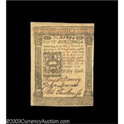 Pennsylvania October 1, 1773 50s Very Choice New.