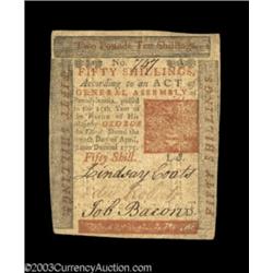 Pennsylvania April 10, 1775 50s Extremely Fine.