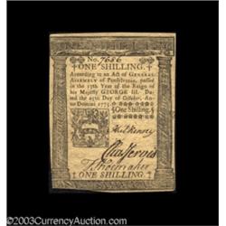 Pennsylvania October 25, 1775 1s Very Choice New.