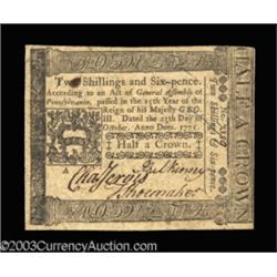 Pennsylvania October 25, 1775 2s6d Choice New.