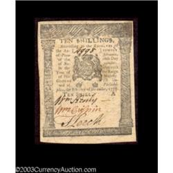 Pennsylvania December 8, 1775 10s About New.