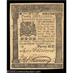 Pennsylvania December 8, 1775 20s Very Choice New.