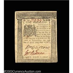 Two Pennsylvania April 25, 1776 notes.