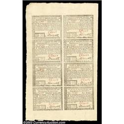 Rhode Island July 2, 1780 Half Sheet of Eight Choice About New.
