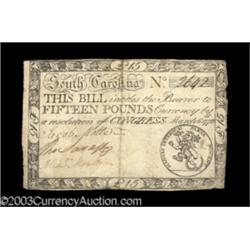 South Carolina March 6, 1776 L15 Very Fine.
