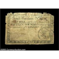 South Carolina March 6, 1776 L15 Fine, Damaged.