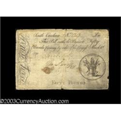 South Carolina March 6, 1776 L50 Very Fine.