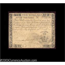 South Carolina October 19, 1776 $10 Very Fine.