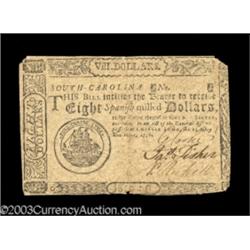 South Carolina December 23, 1776 $8 Fine.