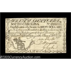 South Carolina February 8 1779 $60 Extremely Fine.