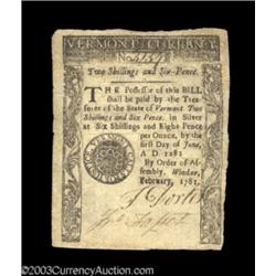 Vermont February 1781 2s6d Extremely Fine.