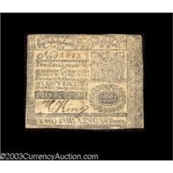 Virginia July 17, 1775 2s6d Very Fine.