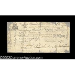 Virginia September 1, 1775 20s Fine, Silked.