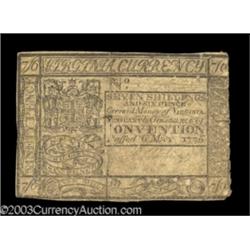 Virginia May 6, 1776 7s6d Very Fine.