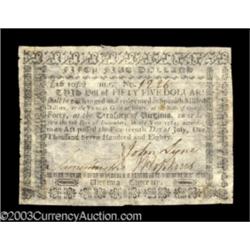 Virginia July 14, 1780 $55 Extremely Fine.