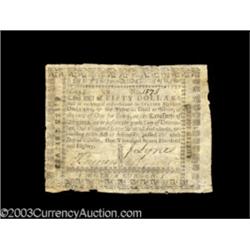 Virginia October 16, 1780 $50 Extremely Fine.
