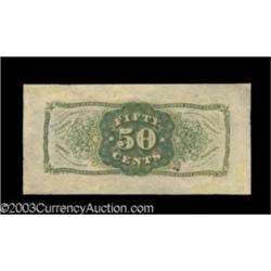 Fr. 1339SP 50c Third Issue Spinner Wide Margin Back About New, Repaired.