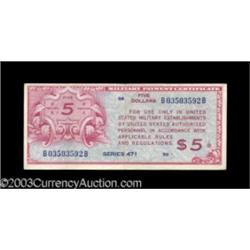 Series 471 $5 Very Fine-Extremely Fine.