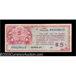 Series 471 $5 Very Fine.