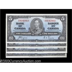 Four Consecutive BC-23c $5 1937.