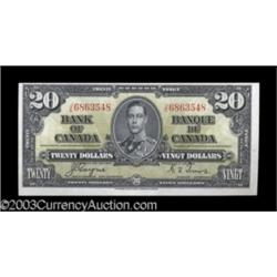 BC-25c $20 1937 Extremely Fine+.