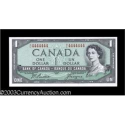 BC-37a $1 1954 Solid Serial Number Gem Crisp Uncirculated.