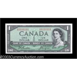 BC-37a $1 1954 Solid Serial Number Gem Crisp Uncirculated.