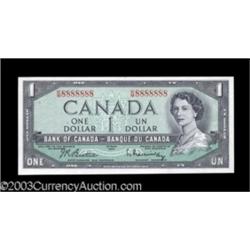 BC-37b-i $1 1954 Solid Serial Number Crisp Uncirculated.