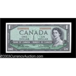 Fancy Serial Number Pair BC-37b $1 1954.