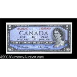 Fancy Serial Number Pair BC-39b $5 1954.