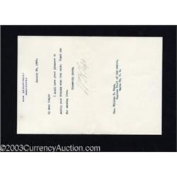 William Howard Taft Letter.
