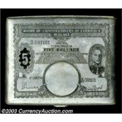 $5 Bill Malayan Cigarette Case.