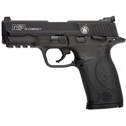 Smith & Wesson 108390 M& P 22 Compact Single 22 Long Rifle (LR) 3.6" 10+1 Black Polymer Grip Black A