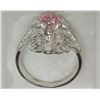Image 2 : #2-STERLING SILVER PINK CUBIC ZIRCONIA RING
