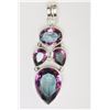 Image 1 : #3-STERLING SILVER MYSTIC TOPAZ PENDANT (9.2G)