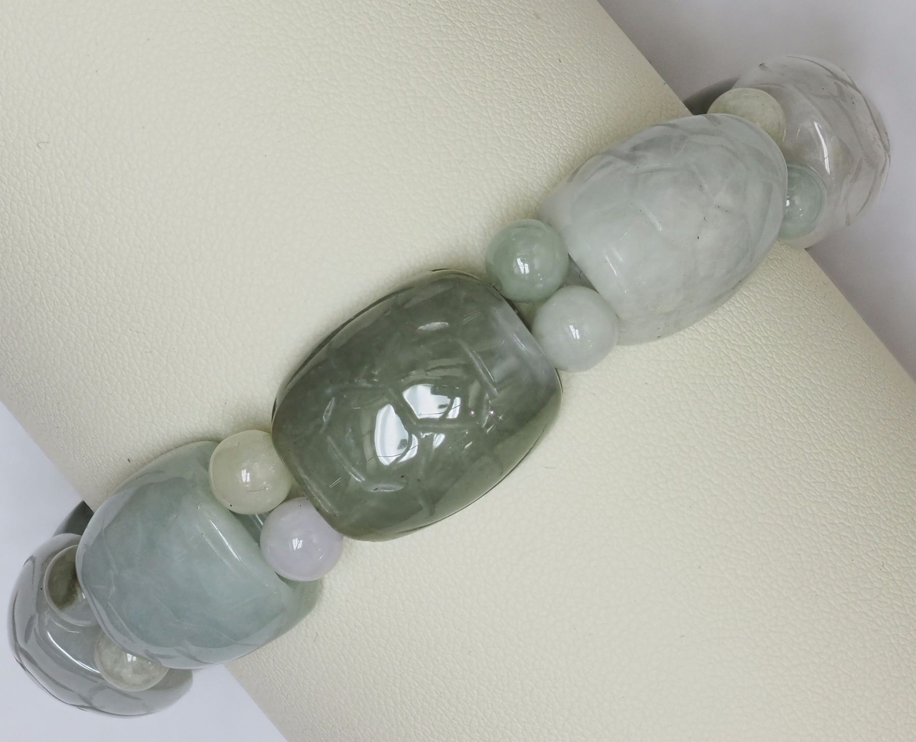 #4-JADE TURTLE SHELL BRACELET